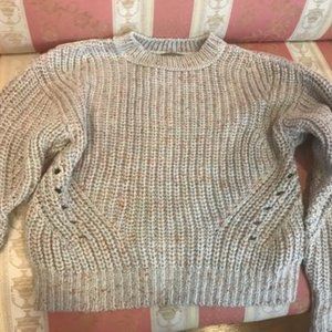 J. CREW POINT SUR CHUNKY RIBBED CREWNECK SWEATER